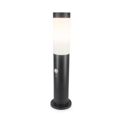 Dally LED Sokkellamp Zwart S - Bewegingssensor - Schemerschakelaar - E27 fitting - IP44 Waterdicht - 45 cm - tuinverlichting - padverlichting