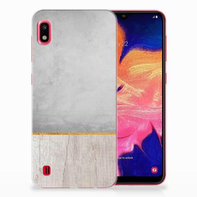 Samsung Galaxy A10 | Bumper Hoesje | Wood Concrete