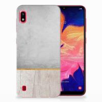 Samsung Galaxy A10 | Bumper Hoesje | Wood Concrete