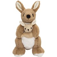 Pluche familie Kangoeroes knuffels van 22 cm   -