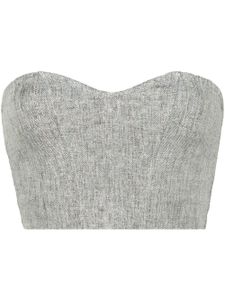 Forte Forte haut bustier à chevrons - Bleu