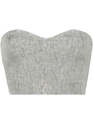 Forte Forte haut bustier à chevrons - Bleu
