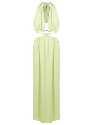 Olympiah robe longue à découpes - Vert