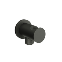Sub Solid handdouchehouder met doucheslangaansluiting 5 x 7 cm, zwart staal - thumbnail