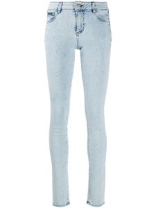 Philipp Plein jean skinny à ornements en cristal - Bleu