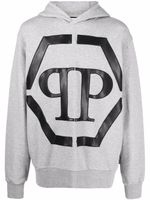 Philipp Plein hoodie à logo imprimé - Gris