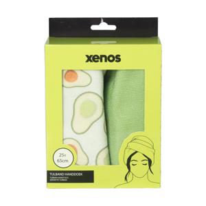 Handdoek tulband - avocado - set van 2