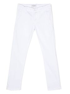 Paolo Pecora Kids pantalon slim à taille mi-haute - Blanc