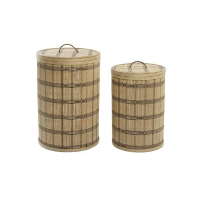 Mandenset DKD Home Decor 40 x 40 x 63 cm Bamboe