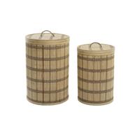 Mandenset DKD Home Decor 40 x 40 x 63 cm Bamboe