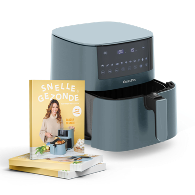 Lentedeal: XXL Air Fryer Smokey Blue + Sandra's snelle en gezonde Air Fryer-recepten
