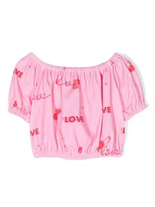 Lapin House blouse à imprimé love - Rose