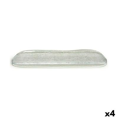 Serveerschaal Vivalto 231147 Oasis Transparant Glas 18 x 2 x 47 cm (4 Stuks)