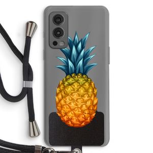 Grote ananas: OnePlus Nord 2 5G Transparant Hoesje met koord