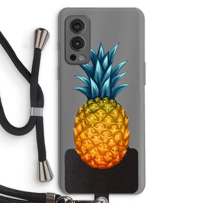 Grote ananas: OnePlus Nord 2 5G Transparant Hoesje met koord
