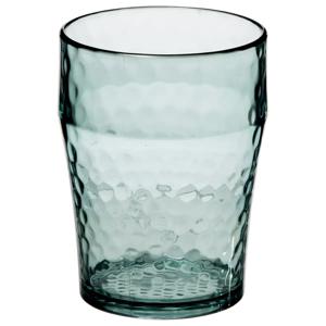 Onbreekbare drinkbekers - kunststof - transparant - 11 x 8 cm - gehamerde stijl - 400 ml