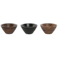 Aperitiefschaaltje Home ESPRIT Bruin Zwart Lichtbruin Mangohout Koloniaal 15 x 15 x 8 cm (3 Stuks)