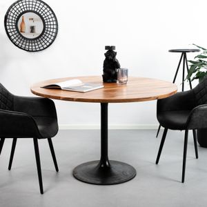 Light & Living Ronde Eettafel Biboca Ø120cm, Acaciahout - Bruin