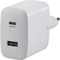 VOLTCRAFT UC-2ACX001 USB-oplader 30 W Thuis Uitgangsstroom (max.) 3000 mA Aantal uitgangen: 2 x USB, USB-C bus USB Power Delivery (USB-PD) - thumbnail