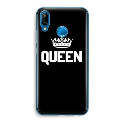 Queen zwart: Huawei P20 Lite Transparant Hoesje