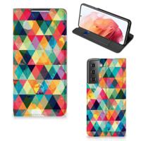 Samsung Galaxy S21 | Hoesje met Magneet | Geruit