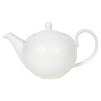 Porseleinen Theepot Diamond 900 ml Wit
