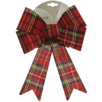 Decoris strikken - geruit - 26 cm - kerstversiering - kerstdecoratie - kerstoomversiering