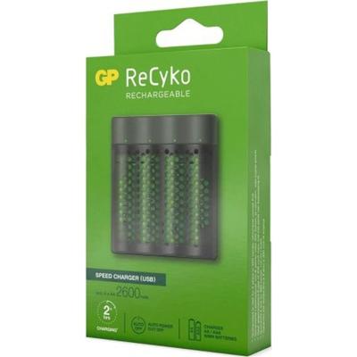 GP USB batterijlader M451 incl. 4 x RECYKO AA 2600 mAh