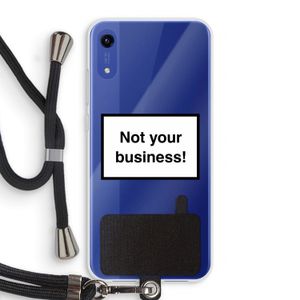 Not your business: Honor Play 8A Transparant Hoesje met koord