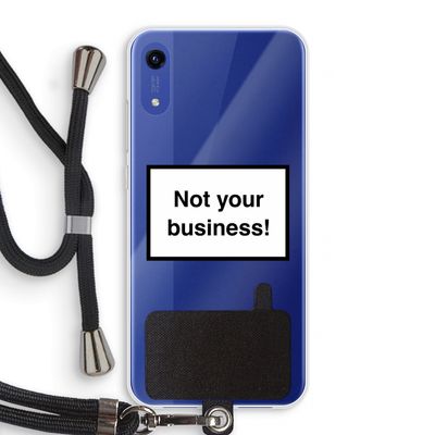 Not your business: Honor Play 8A Transparant Hoesje met koord