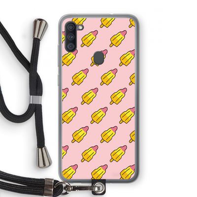 Waterijsjes: Samsung Galaxy A11 Transparant Hoesje met koord