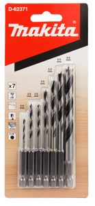 Makita Accessoires D-62371 Houtspiraalborenset 7-delig 1/4&apos;&apos; - D-62371