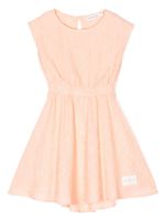 Calvin Klein Kids robe évasée à effet froissé - Rose