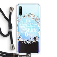 Diamonds: Huawei P Smart Pro Transparant Hoesje met koord
