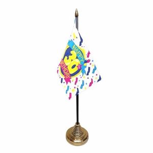 30 jaar versiering tafelvlag 10 x 15 cm   -