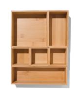 HEMA Lade organizer 32,5x25x5,5 6-delig bamboe (bruin)