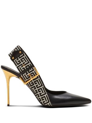 Balmain escarpins Ruby à motif monogrammé - Noir