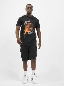 Mister Tee / t-shirt Burning Bball in zwart Mister Tee / t-shirt Burning Bball in zwart