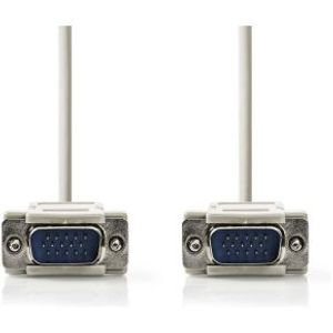 VGA-kabel | VGA male - VGA male | 2,0 m | Ivoor