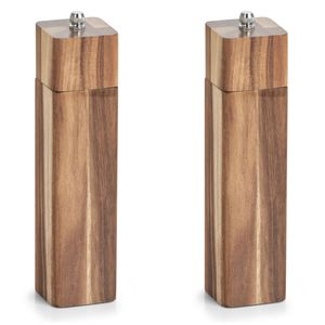 2x Luxe peper/zout molens acacia hout 21 cm