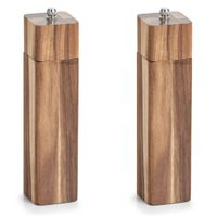 2x Luxe peper/zout molens acacia hout 21 cm - thumbnail