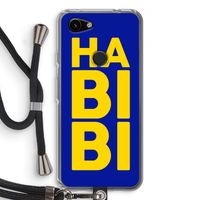 Habibi Blue: Pixel 3a Transparant Hoesje met koord