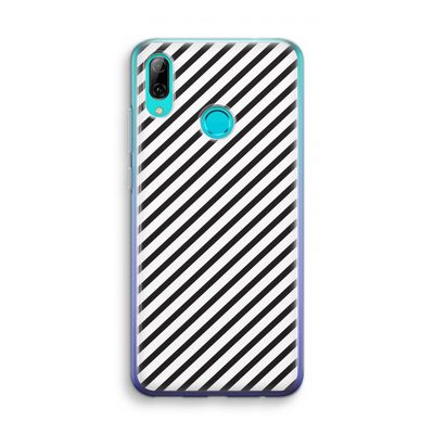 Strepen zwart-wit: Huawei P Smart (2019) Transparant Hoesje