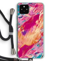 Pastel Echoes: Pixel 5a 5G Transparant Hoesje met koord