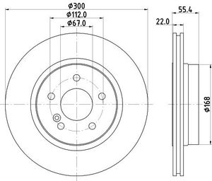 Remschijf Gecoat 54372PRO 8DD355111851