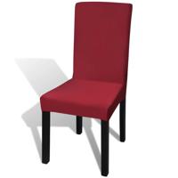 VidaXL 6 st stoelhoes stretch recht bordeaux