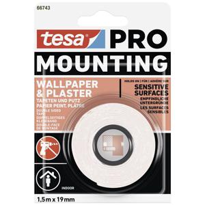 tesa Mounting PRO Tapete & Putz 66743-00000-00 Montagetape Wit (l x b) 1.5 m x 19 mm 1 stuk(s)