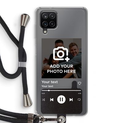 Music Player: Samsung Galaxy A12 Transparant Hoesje met koord