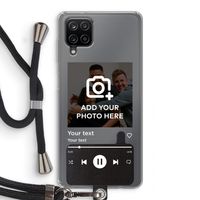 Music Player: Samsung Galaxy A12 Transparant Hoesje met koord