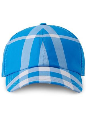 Burberry casquette à carreaux - Bleu